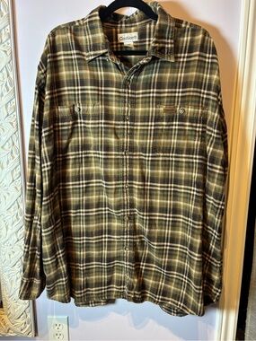 Carhartt Olive and Brown Plaid Shirt Jacket